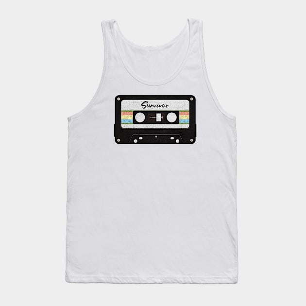 Survivor - Retro 80's Tape Retro Casette Tank Top by daddymoney